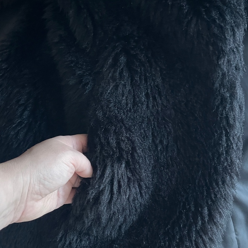 Talbots Black Faux Fur Jacket - Picture 5 of 8